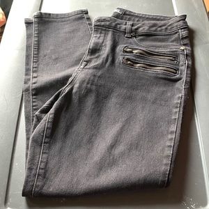 1822 Denim Black Skinny Jeans